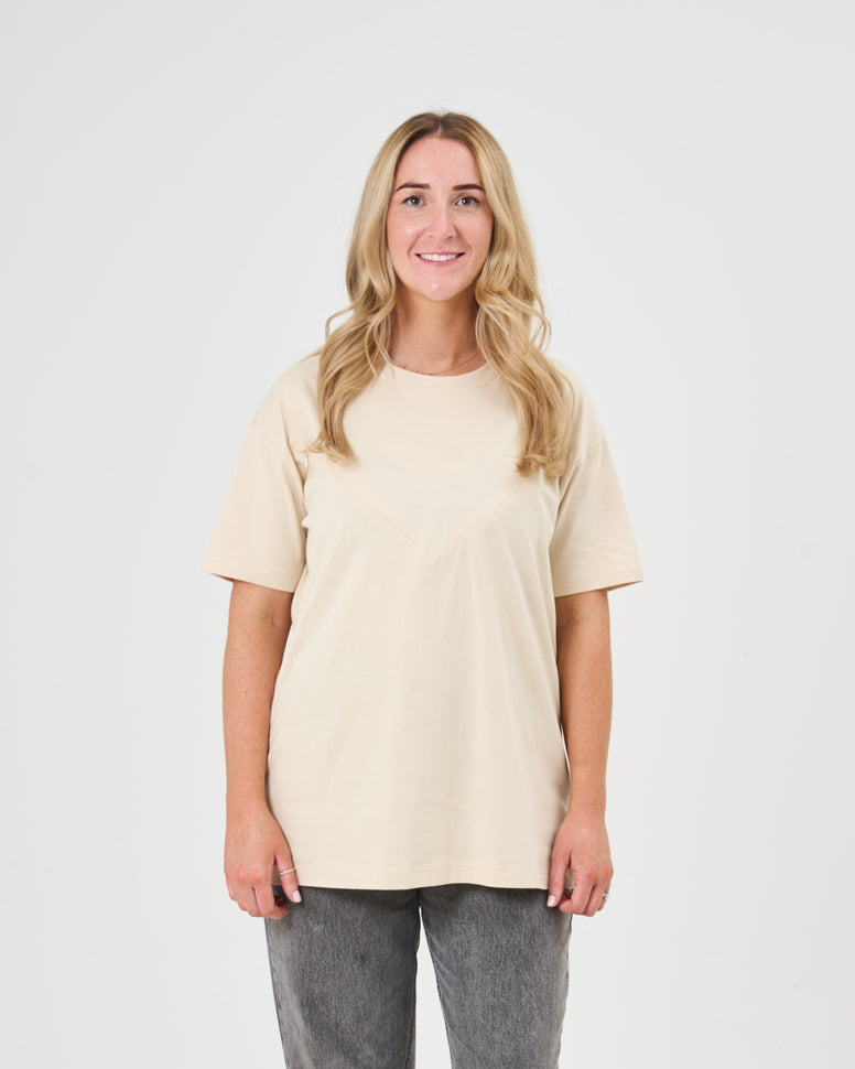 Oversized Маица За Доилки-Крем - Edesia