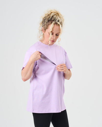 Oversized Маица За Доилки-Виолетова - Edesia