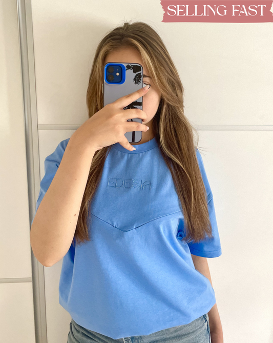Oversized Маица За Доилки-Медитеранско Плава - Edesia